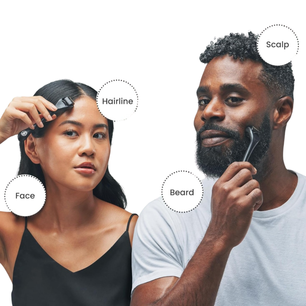 Derma Roller with 540 Micro Needles – For Skin, Hair & Beard Care