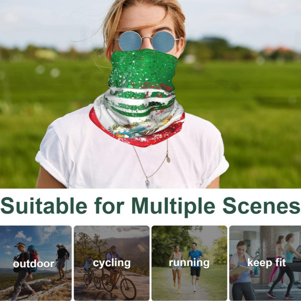 Mexico Flag Neck Gaiter Bandana