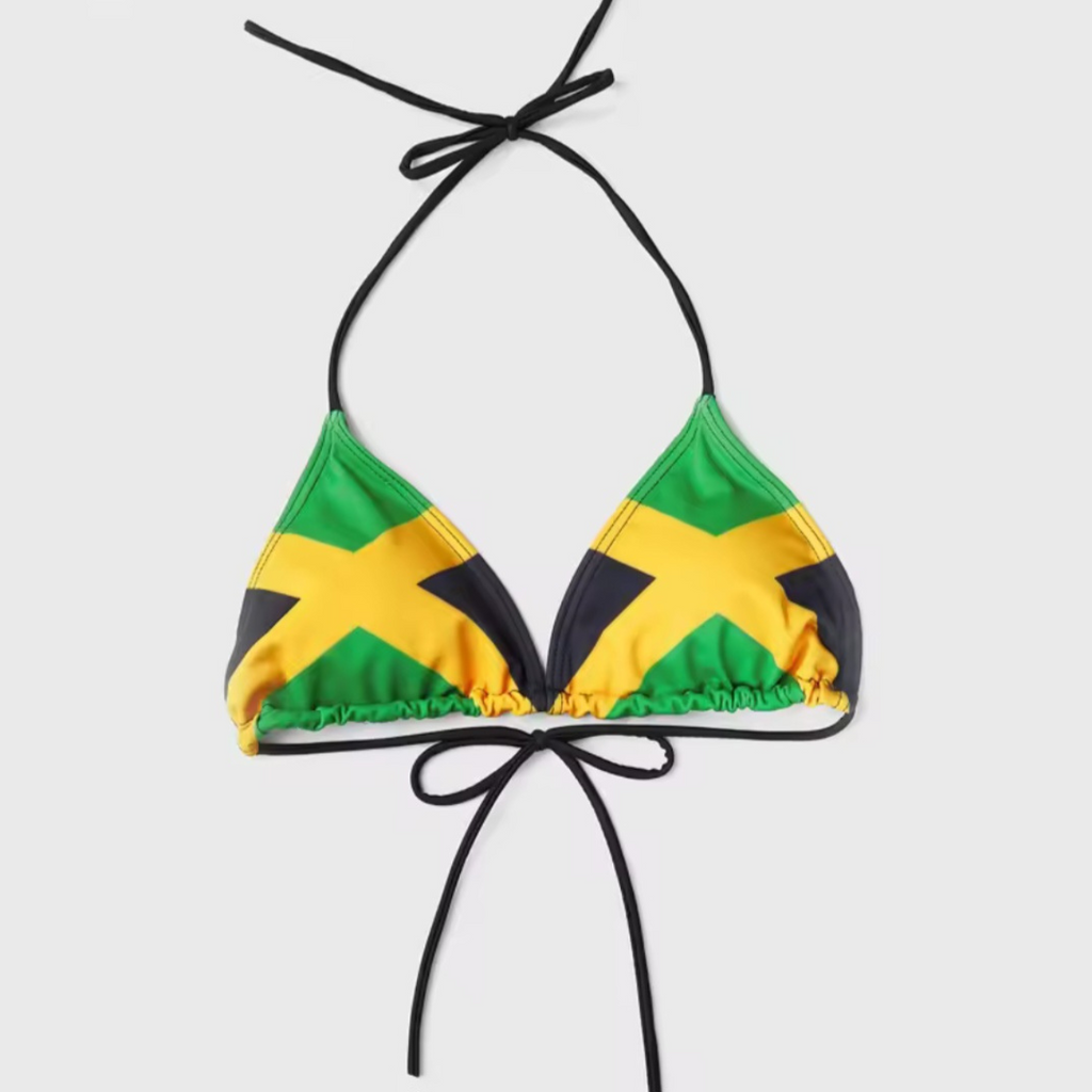 Sexy Jamaican Flag 3D Printed Bikini Top