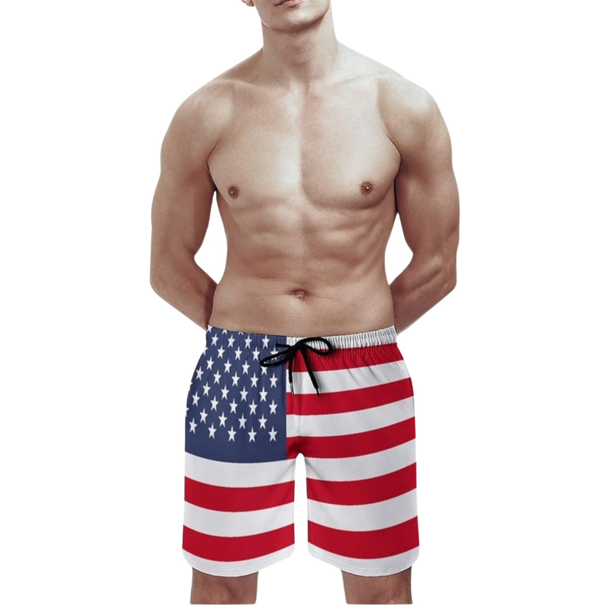 American Flag 3D Printed Drawstring Shorts