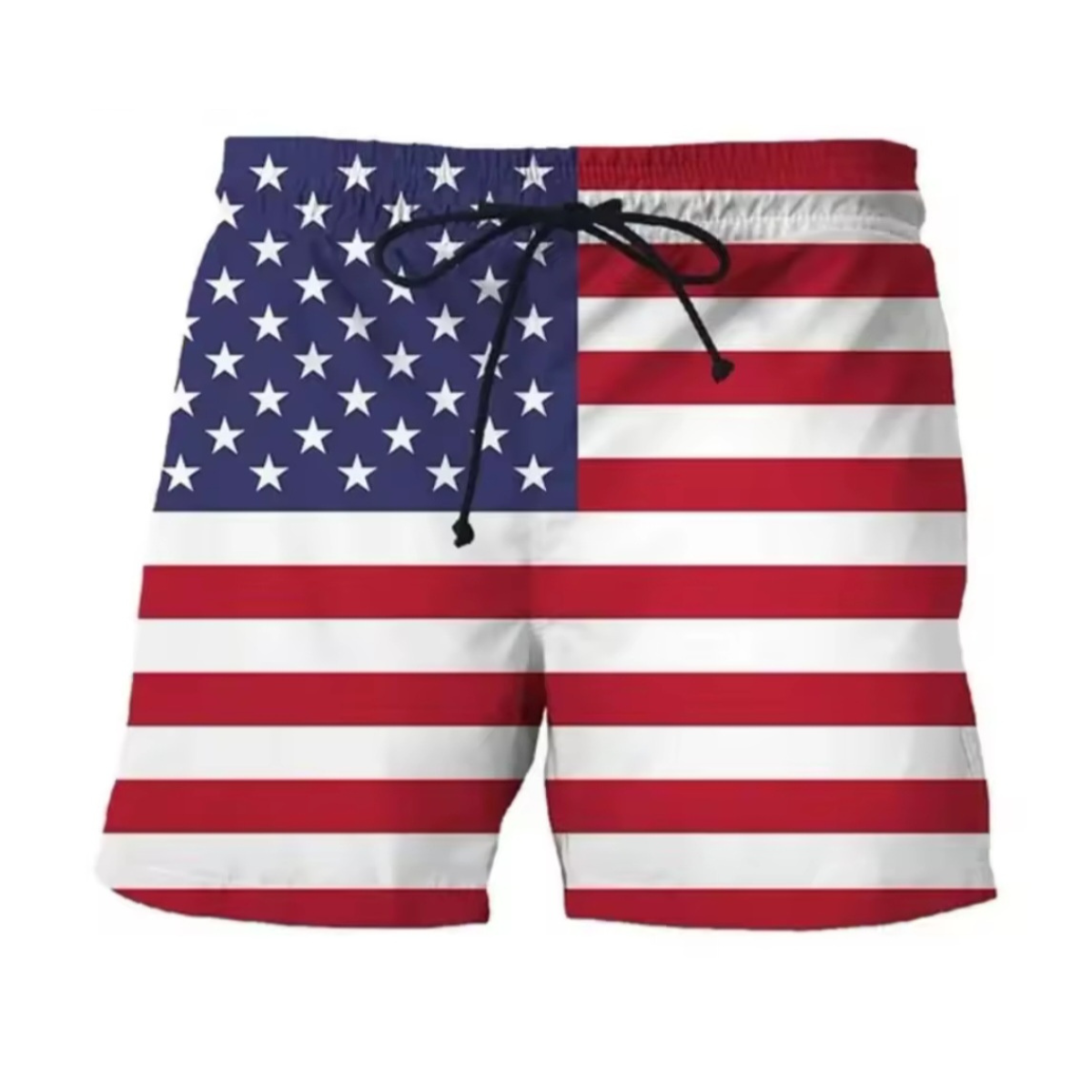 American Flag 3D Printed Drawstring Shorts