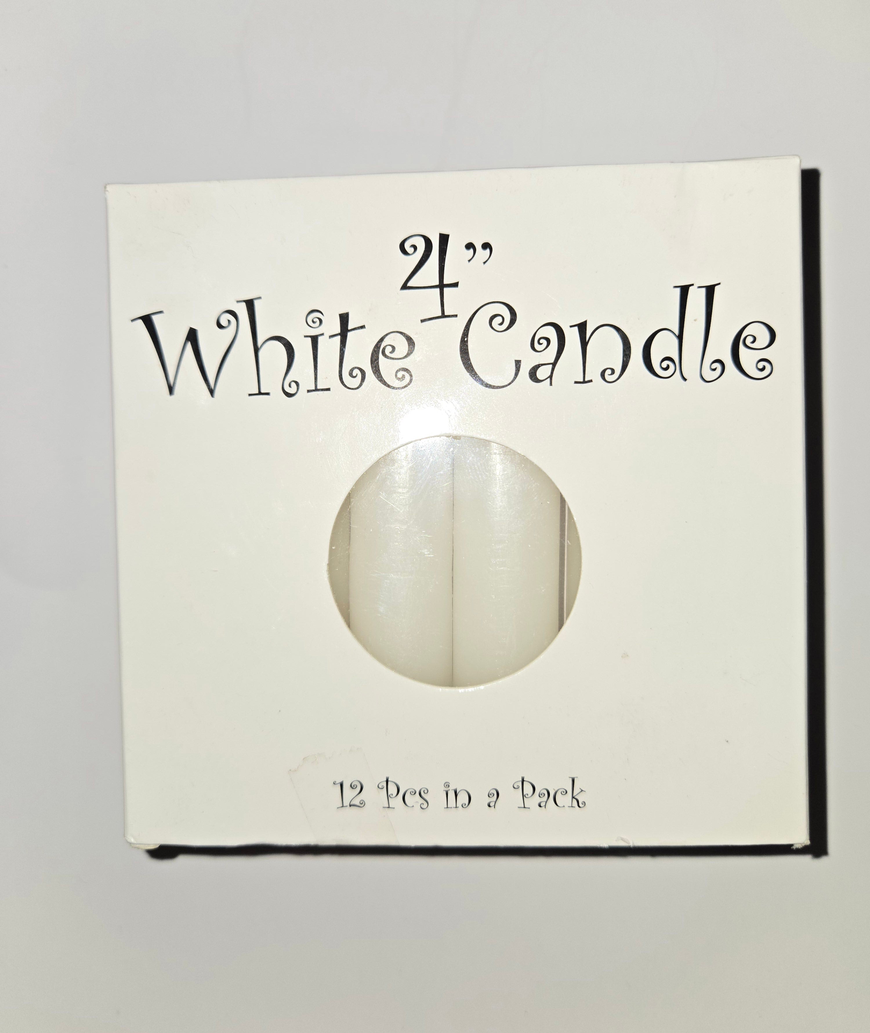 4" White Candle