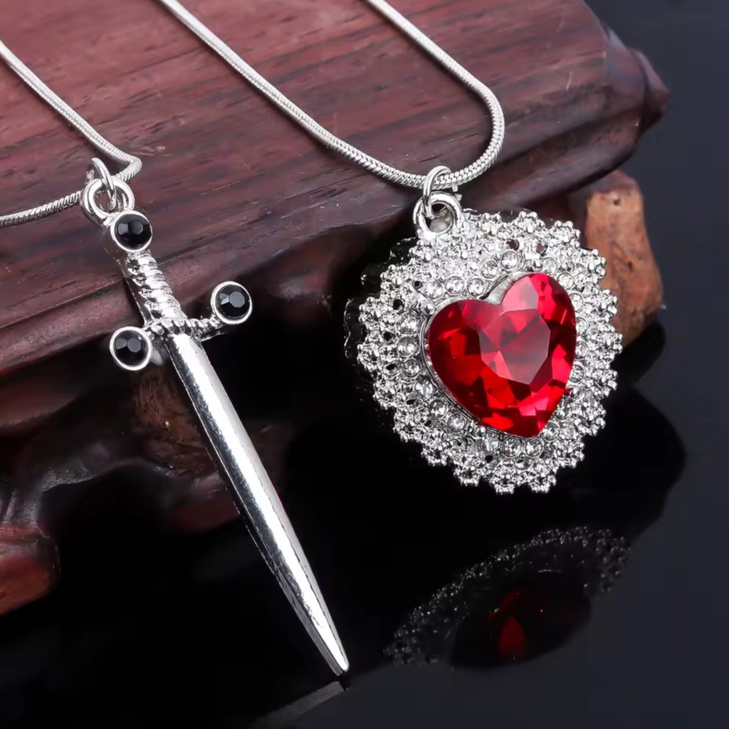 Dagger through Heart Necklace Freda