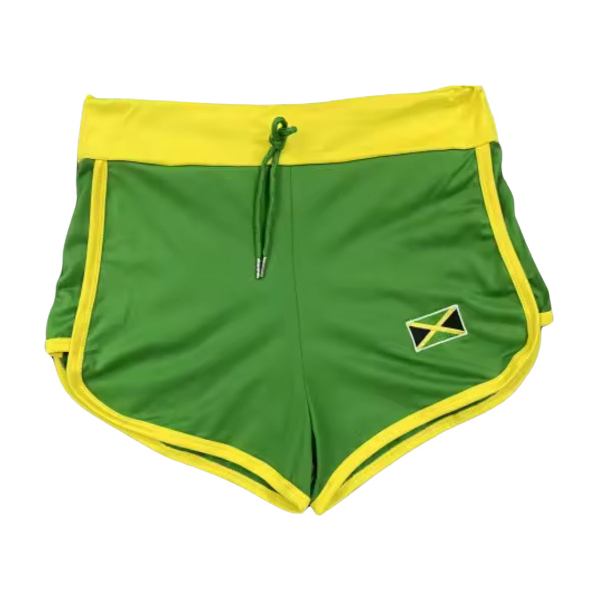 Women's Green Jamaica Letter Shorts