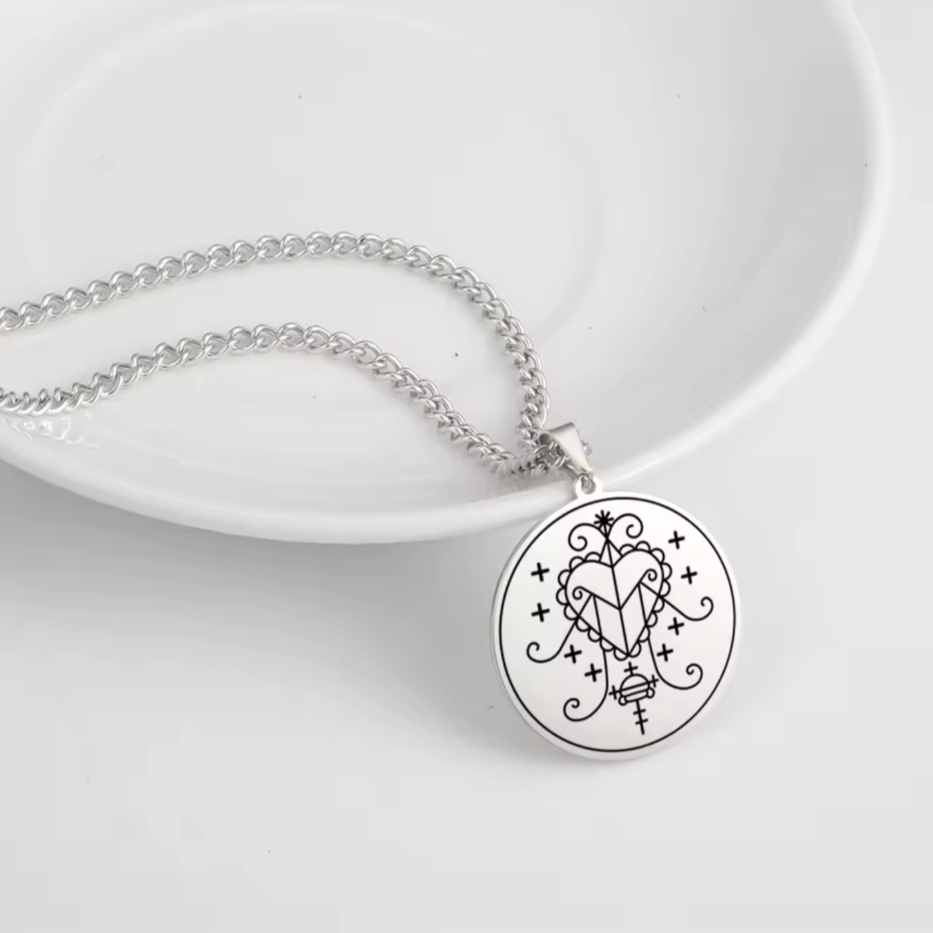 Silver Erzulie Freda Necklace 