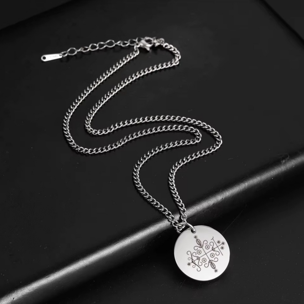 Silver Papa Legba Necklace