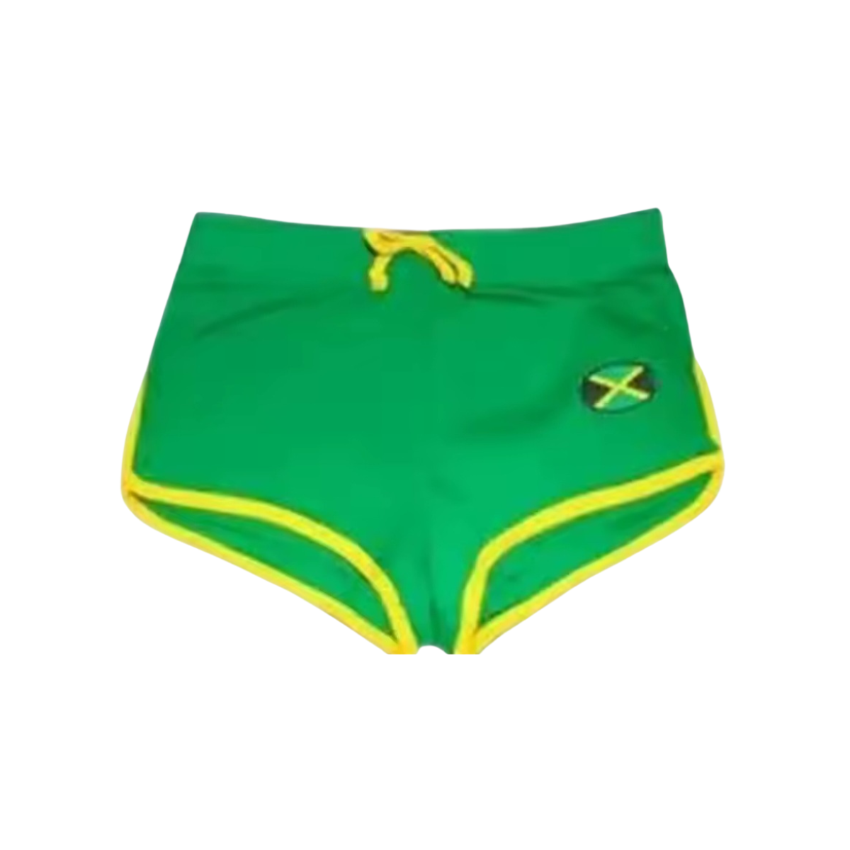Women's Green Jamaica Letter Printed Shorts