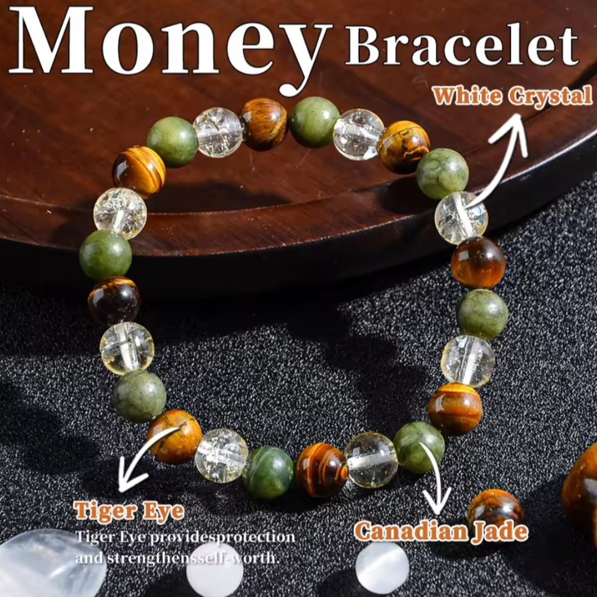 Money Magnet Bracelet – Natural Stones for Wealth & Abundance