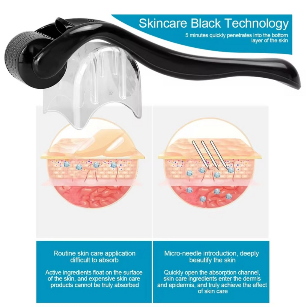 Derma Roller with 540 Micro Needles – For Skin, Hair & Beard Care