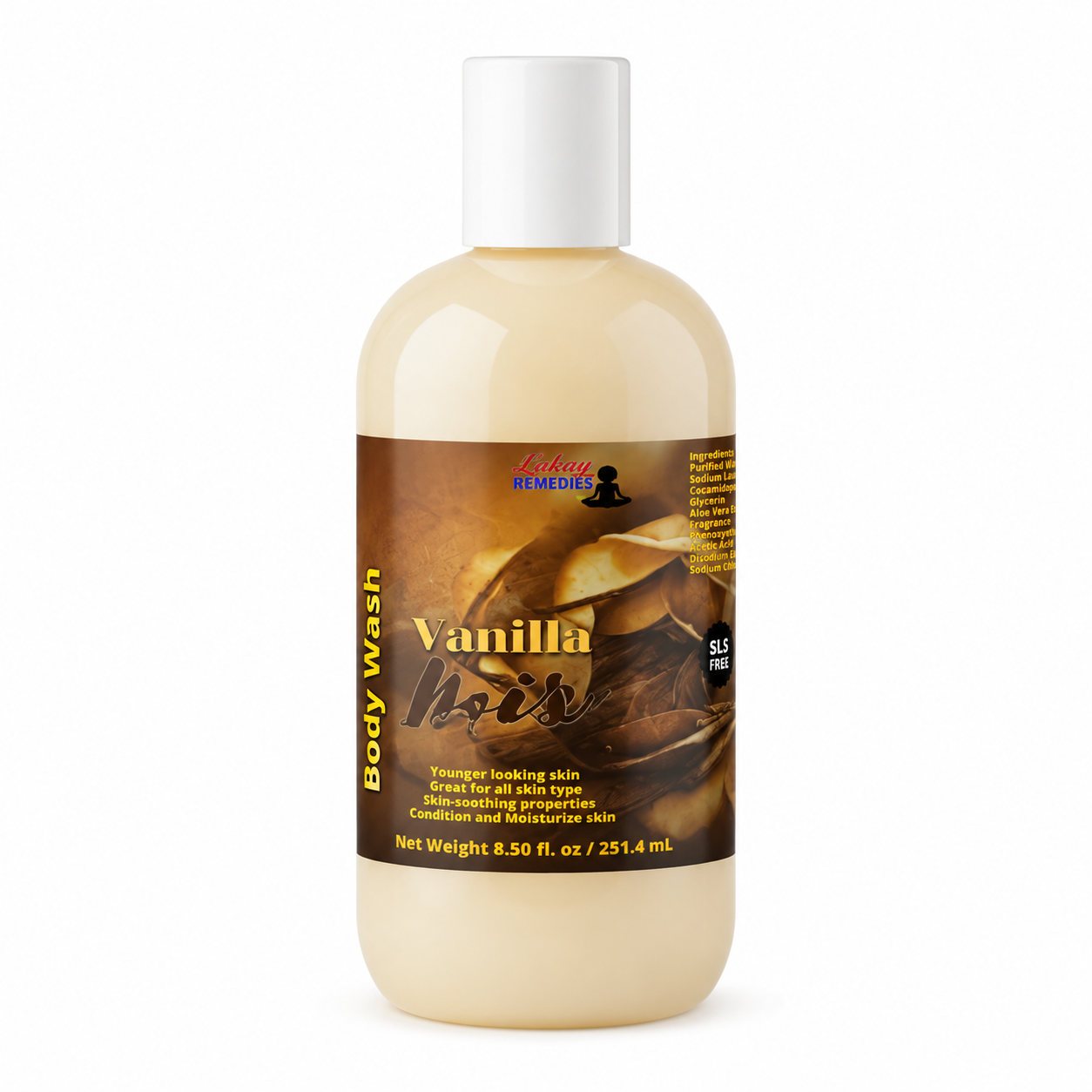 Vanilla Noir Body Wash with White Tea Extract