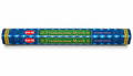 A roll of HEM Frankincense Myrrh incense sticks, featuring a blue and gold patterned design with two green bands displaying the product name.