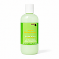 A bottle of Lakay Remedies 'I'm a Melon-aire' Body Wash, featuring a light green translucent liquid, a white cap, and a bright green label with yellow text, set against a plain white background.
