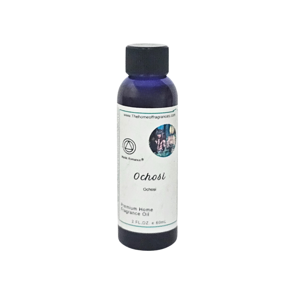 Bottle of Ochosl premium home fragrance oil on a white background