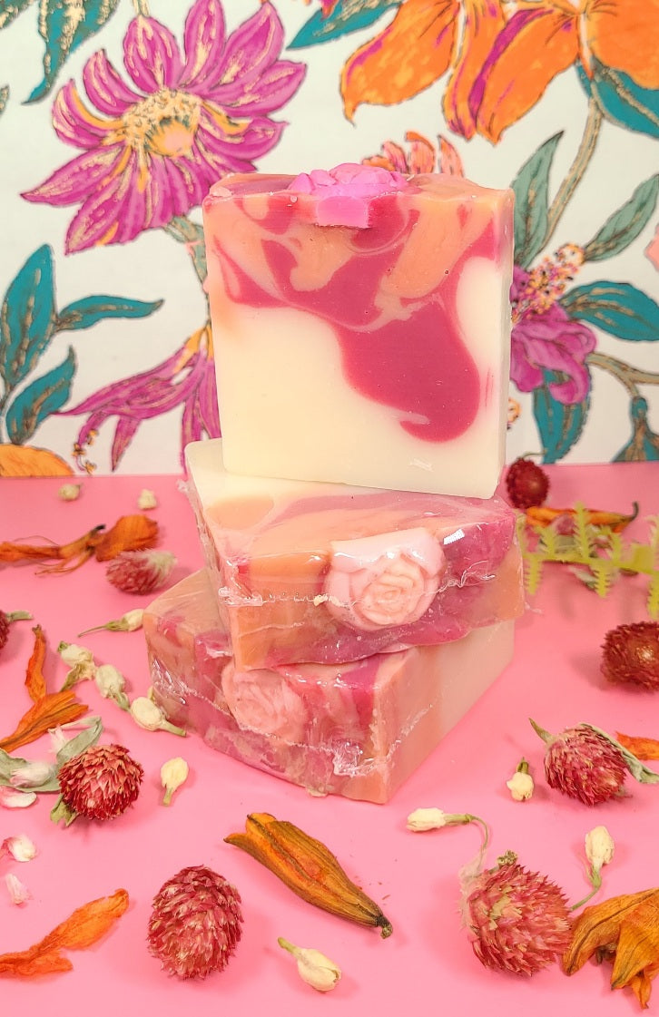 Peonies in Spring Artisan Soap