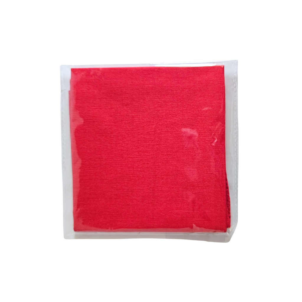 Red fabric Spiritual Mouchwa in a white package on a white background