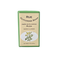 Rue Glycerine Soap packaging with green border on a white background