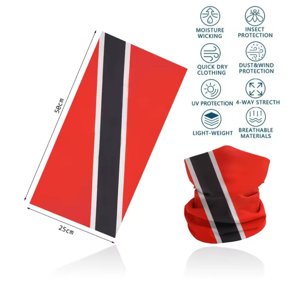 Trinidad and Tobago Flag Neck Gaiter Bandana