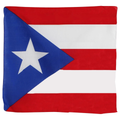 Flag with red, white, and blue colors and a star in the center on a white background
