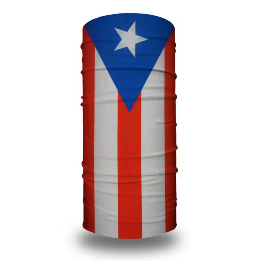 Puerto Rico Flag Neck Gaiter Bandana