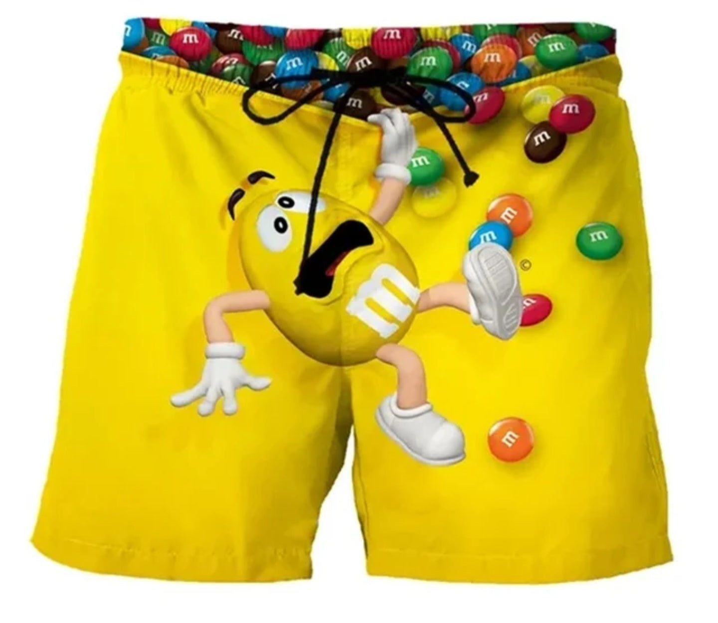 Yellow M&M Slipping Men Shorts