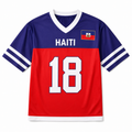 Jersey with 'Haiti' and number '18' on a white background