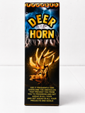 Box of deer horn with a deer head and antlers on a dark background