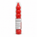 Velas 7 Nudos Roja in a clear plastic packaging on a white background
