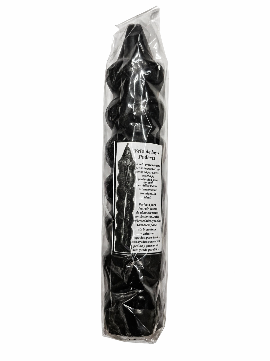 Black 7 Knots Ritual Candle for Protection & Cleansing
