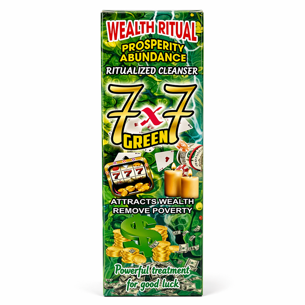Box of 7x7 Green Wealth Ritual on a white background