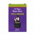 The Original Pastor Davis Spell Breaker Soap in a purple box with a green top band, featuring an illustration of a witch stirring a cauldron.
