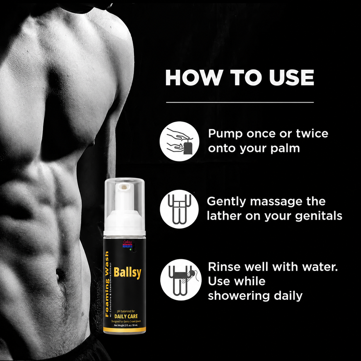 Ballsy Daily Men Intimate Foam Wash