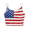 American Flag Sleeveless Crop Top