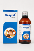 Desyrel Syrup bottle and packaging on a white background