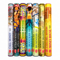 HEM Money and Prosperity Incense Sticks 7-Pack Bundle featuring Call Money, Attracts Money, Good Fortune, Success, Business, Money Drawing, and Money House incense.
