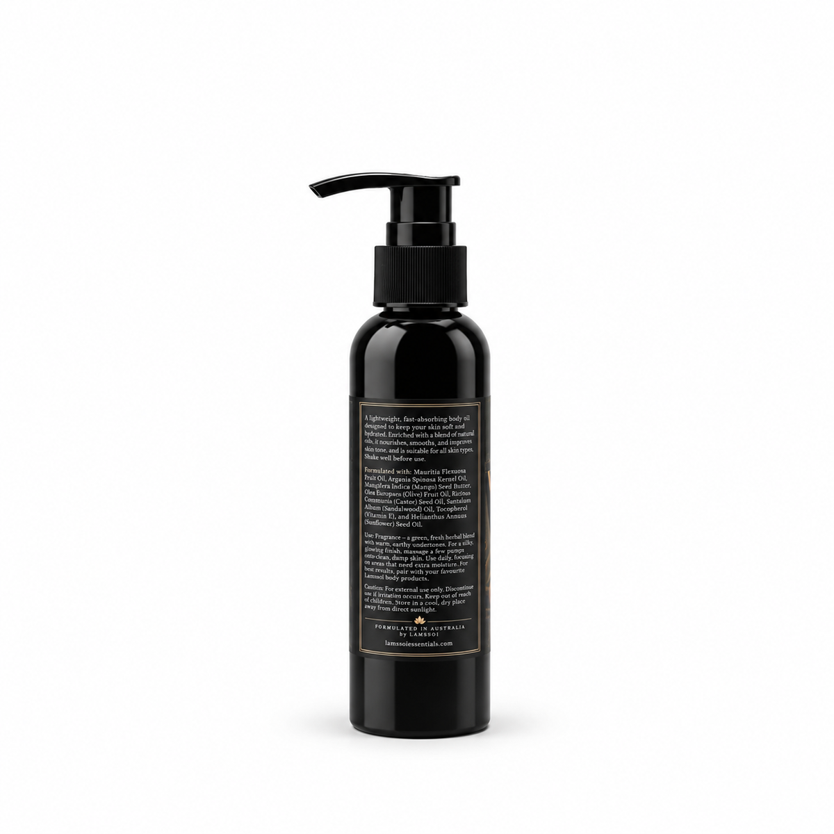 Gent's of Gent's Verdant Creed Cologne Body Oil 4 oz in black pump bottle with gold and black label, featuring fresh lemon, rosemary, sandalwood, patchouli, musk and vetiver fragrance.