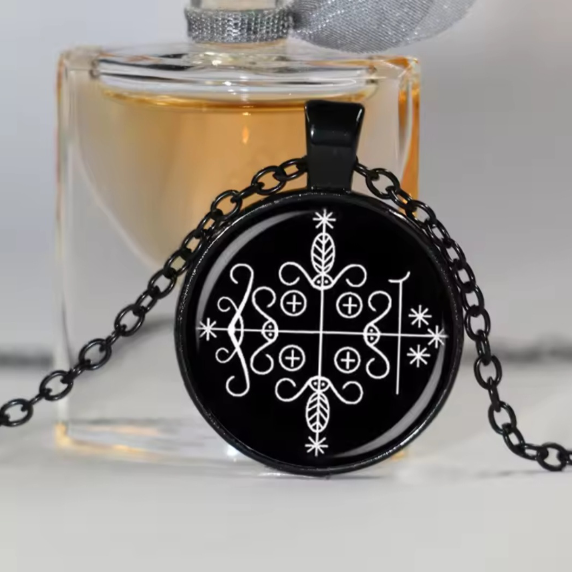 Papa Legba Glass Cabochon Pendant Necklace