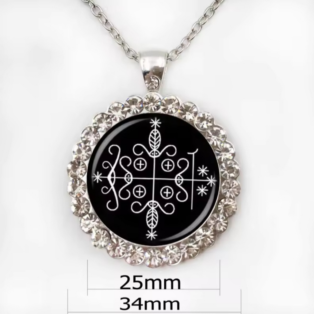 Papa Legba Glass Cabochon Pendant Necklace