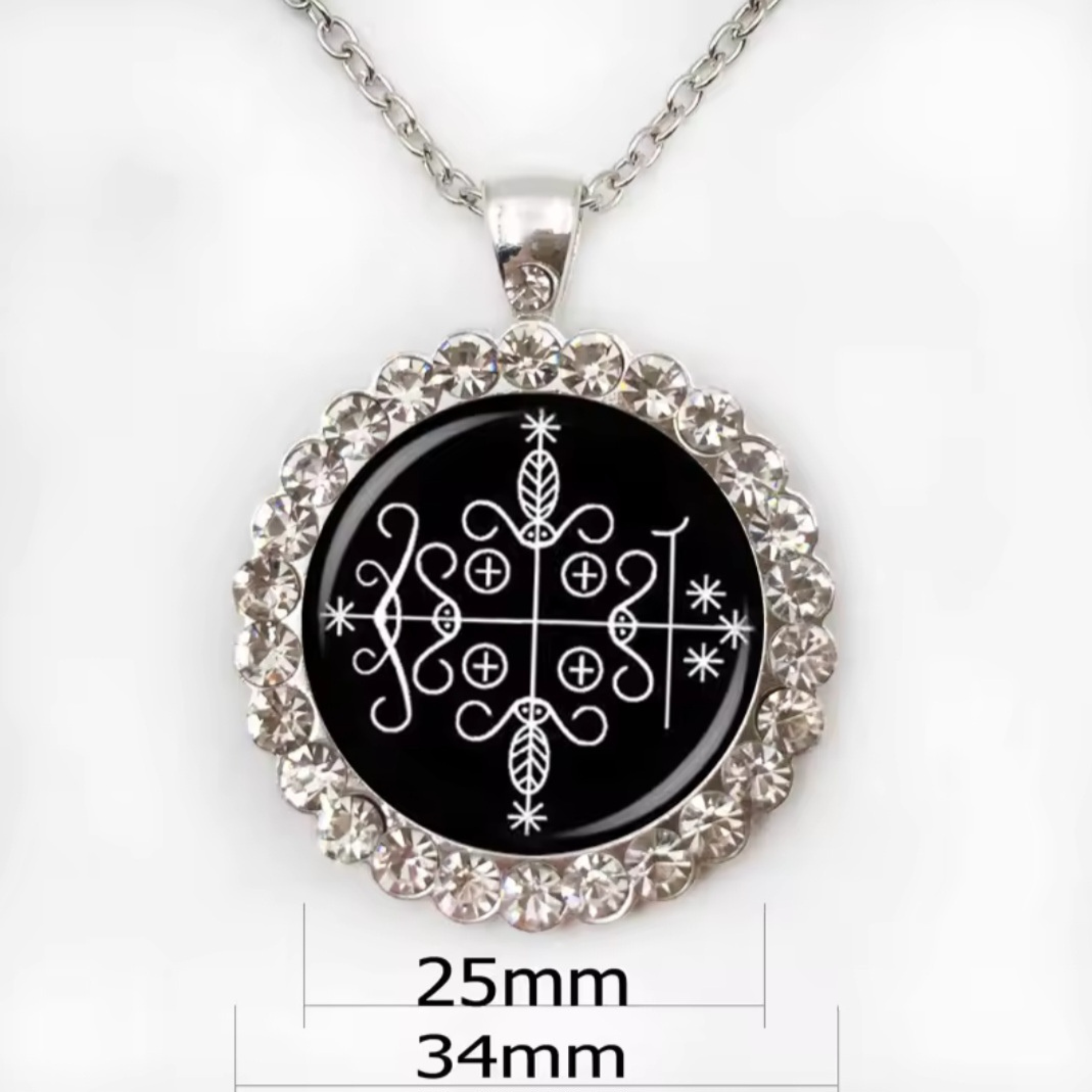 Papa Legba Glass Cabochon Pendant Necklace
