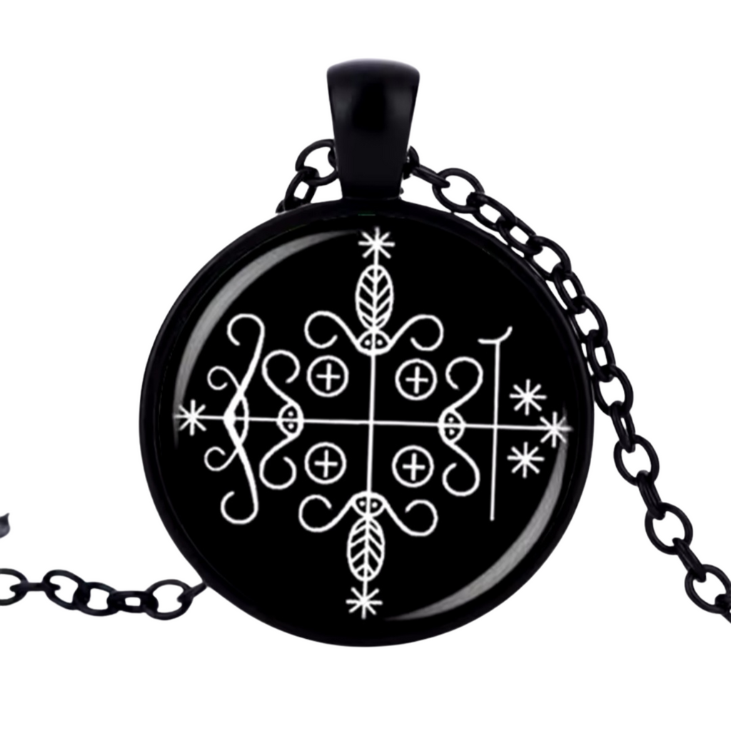 Papa Legba Glass Cabochon Pendant Necklace