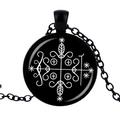 Papa Legba Glass Cabochon Pendant Necklace