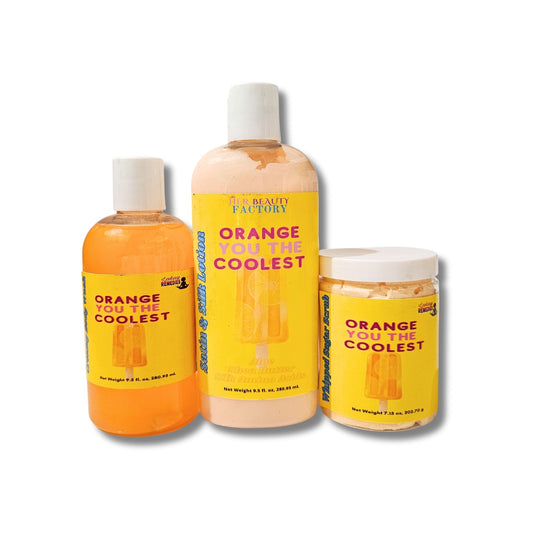 Orange You The Coolest Body Wash, Lotion & Whipped Sugar Scrub