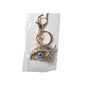 Evil Eye Thin Rhinestone Eyelid Blue Keychain