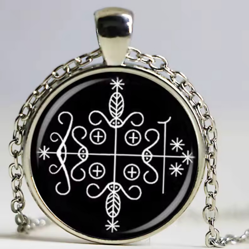 Papa Legba Glass Cabochon Pendant Necklace