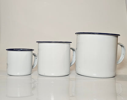 Small, medium, large mugs