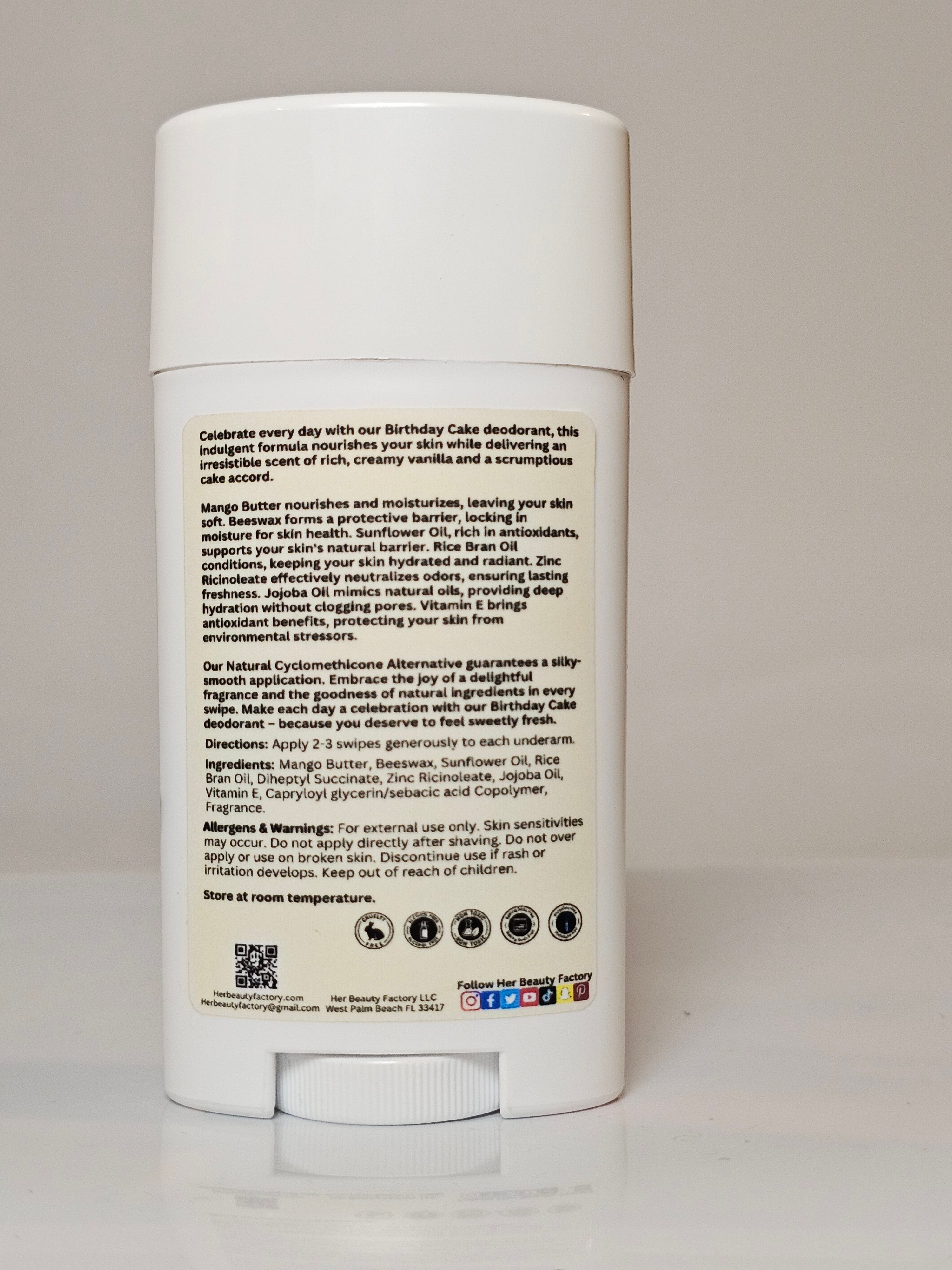 Birthday Cake Natural Deodorant