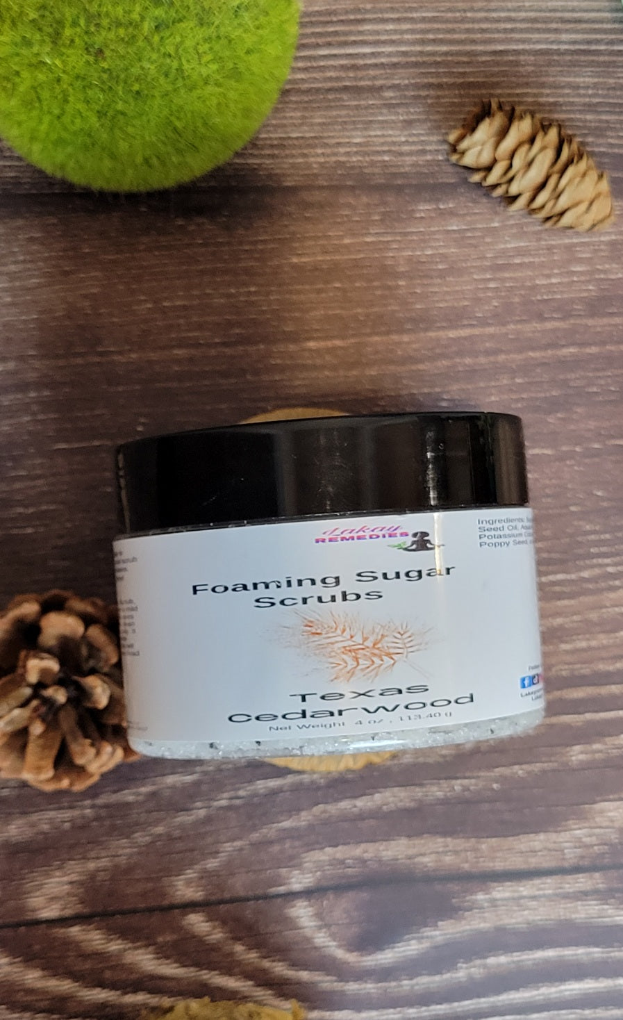 Texas Cedarwood Foaming Sugar Scrub